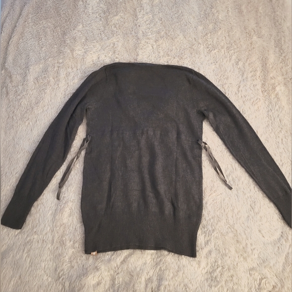 Lululemon Athletica Dance Studio V-Neck Umpire Waist Drawstring  Sweater; Size 4 - Picture 5 of 5
